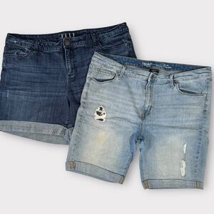 Denim Shorts Bundle, Women's size 34 (18), Mossimo 8" inseam, Elle 5.5" inseam